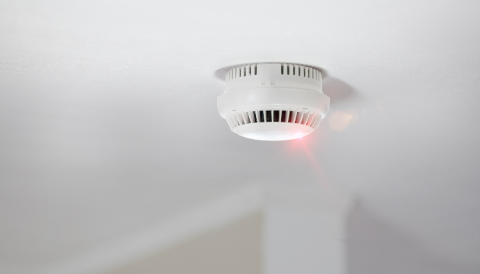 Smoke detector in a commercial premises.